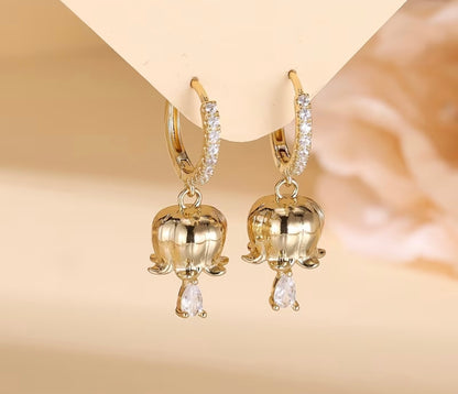 Beautiful designer gold plated American Daimond jhumki