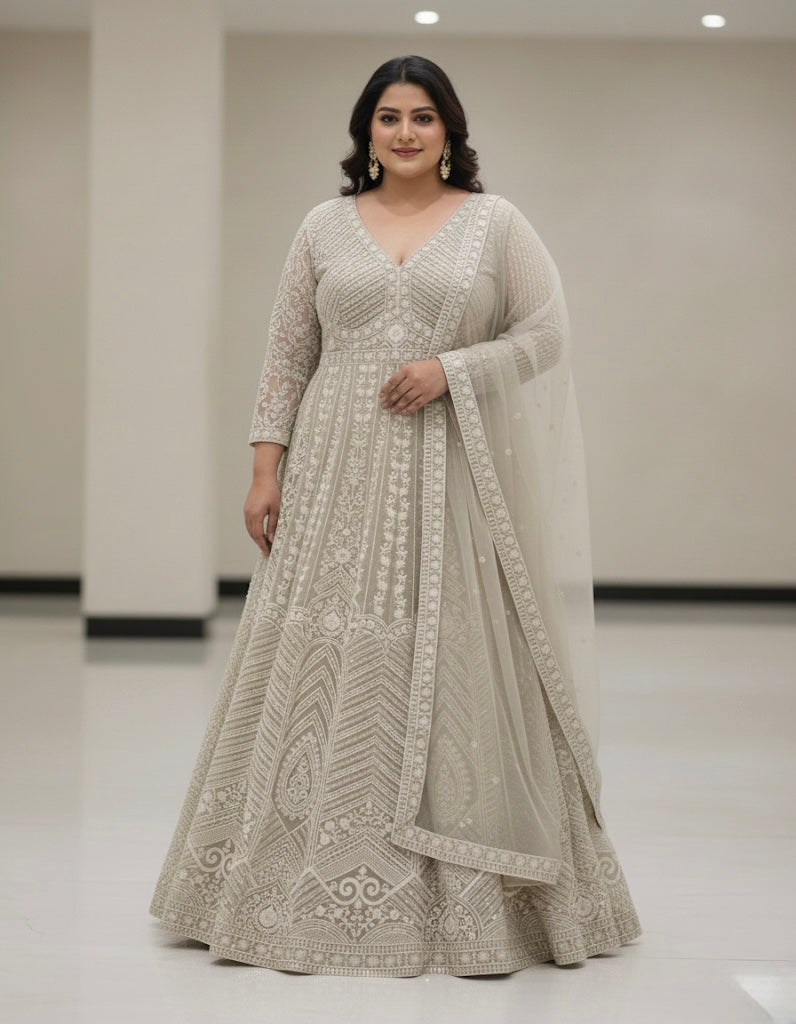 Beautiful designer gown style anarkali