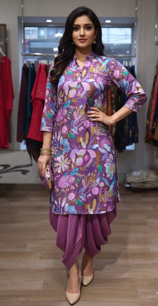 Beautiful designer cord sets dhoti style