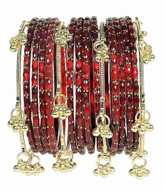 Beautiful designer raindrop bangles with Kashmiri bangles