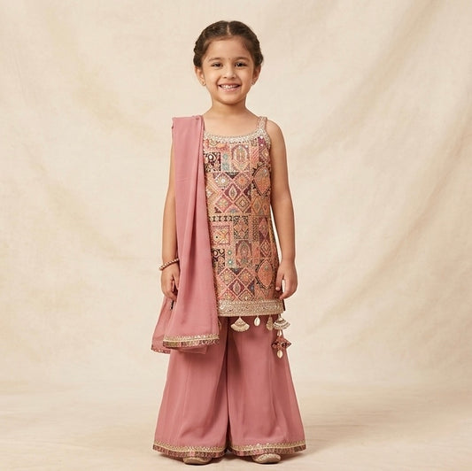 Beautiful designer anarkali plazo suit