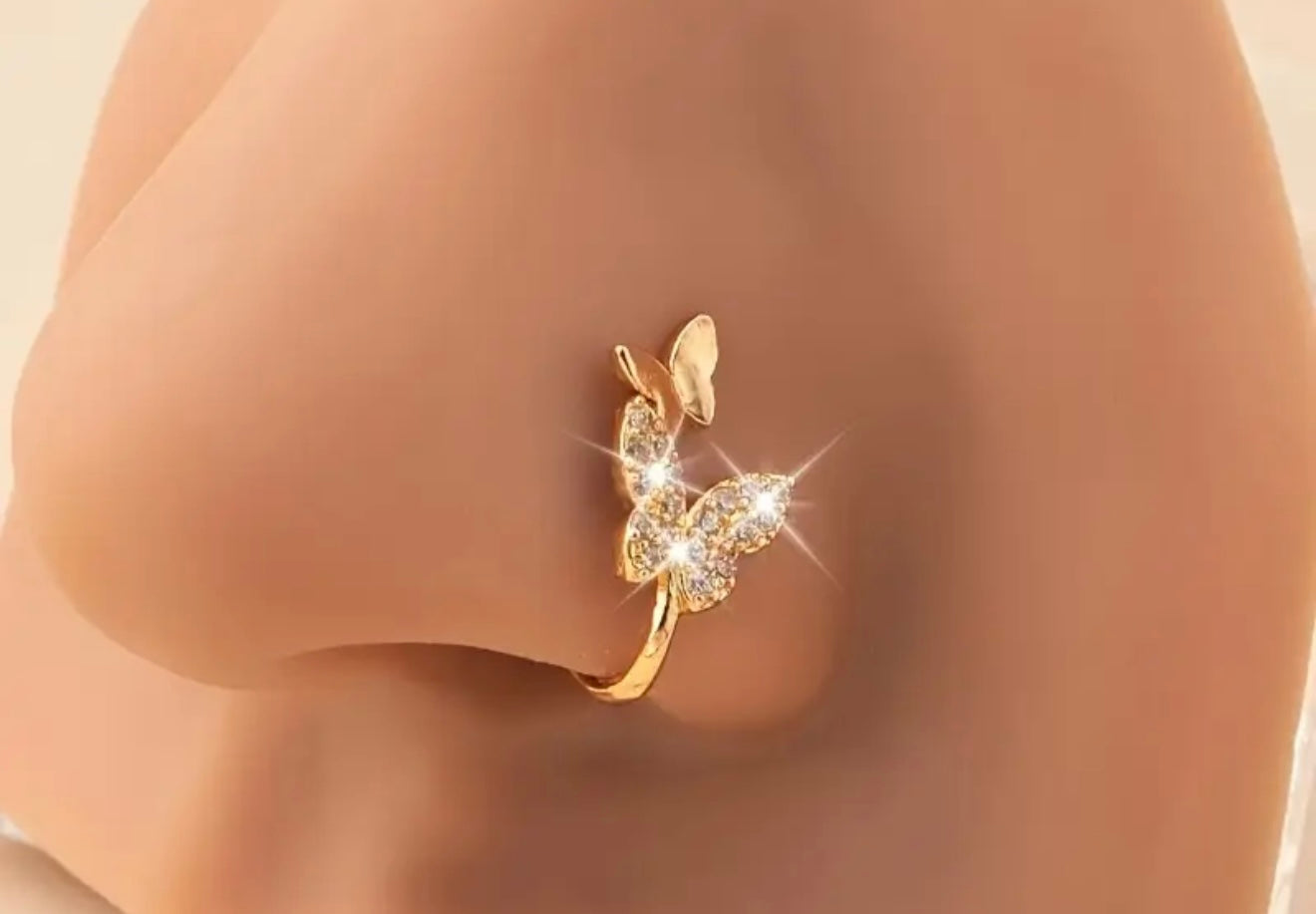 Beautiful designer stone nose ring