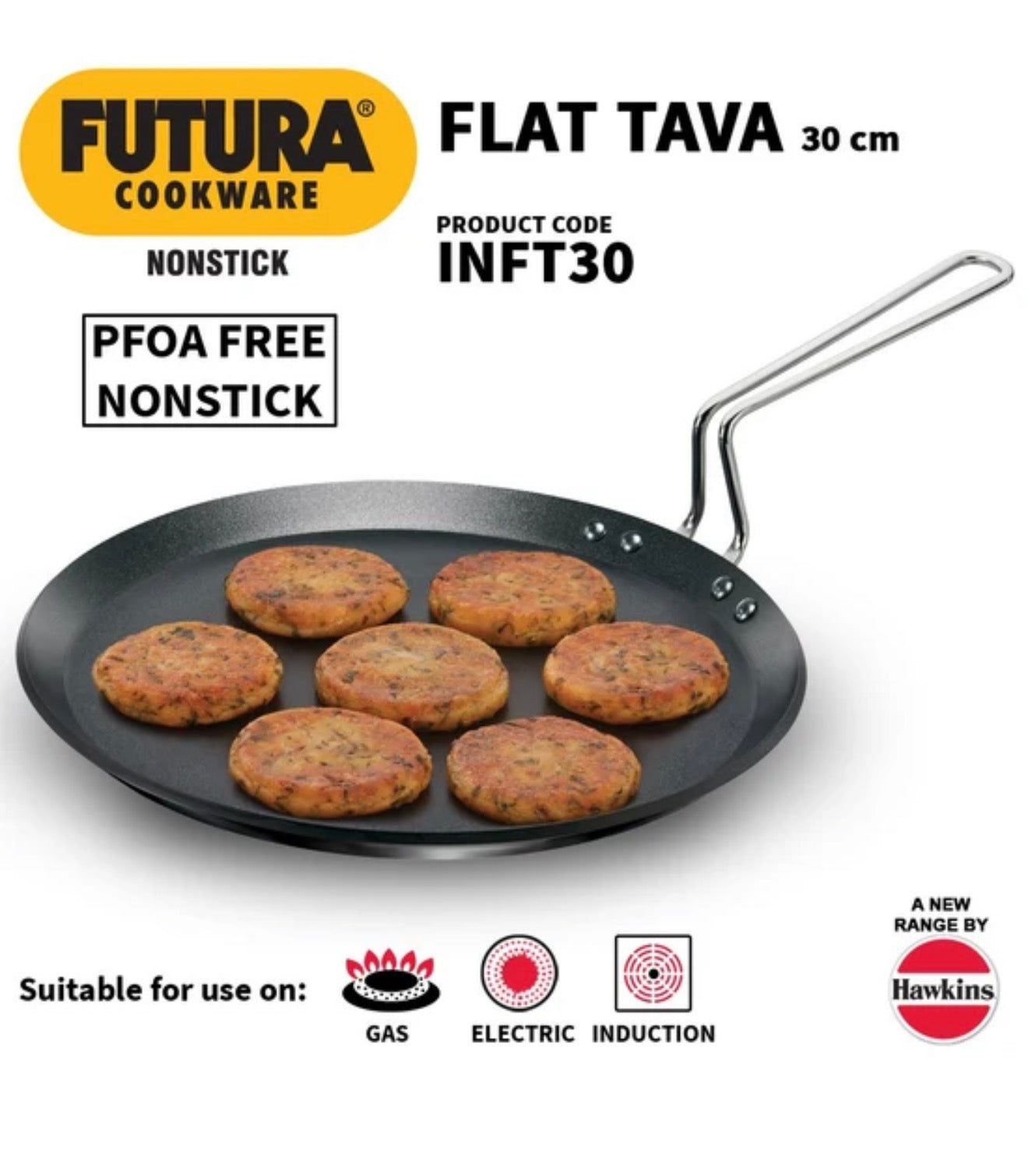 Futura Induction Base Flat Tawa 30 cm, 4.88 mm CODE: INFT30