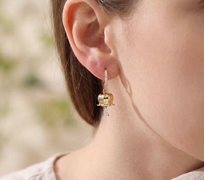Beautiful designer gold plated American Daimond jhumki