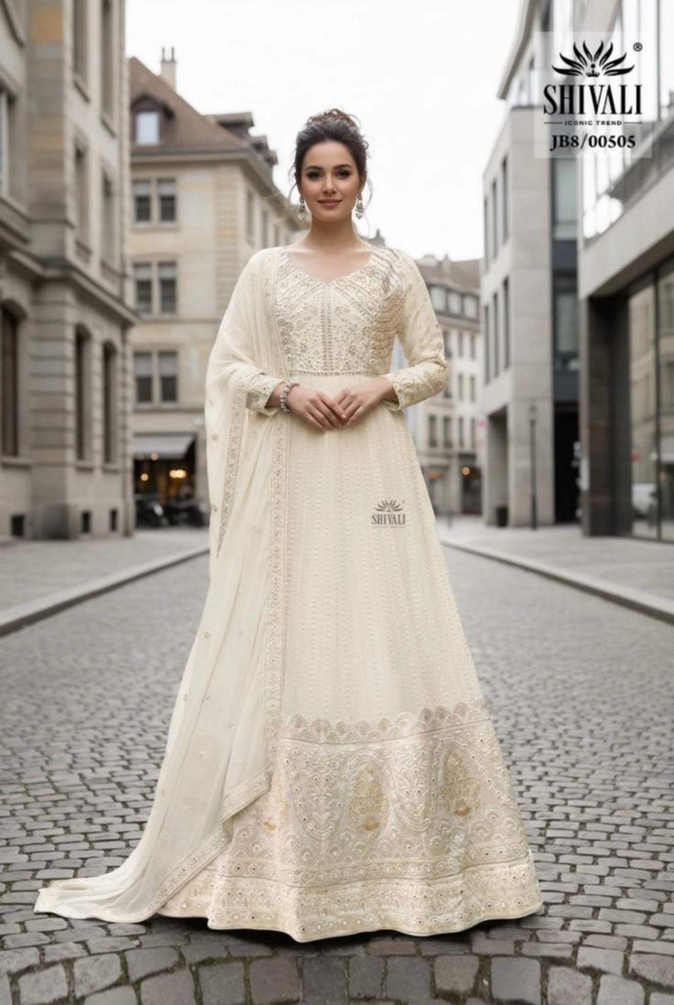 Beautiful designer lucknowi Embroidery anarkali suit