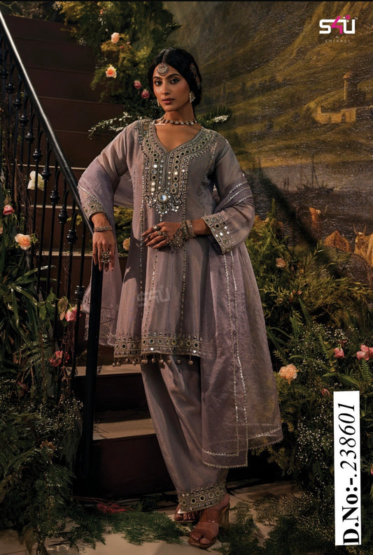 Beautiful designer flare top salwar suit