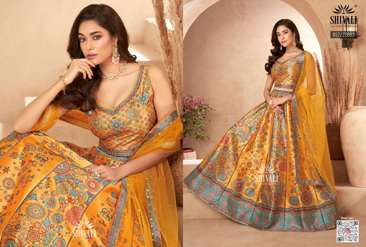 Beautiful designer silk Lengha CHOLI suit