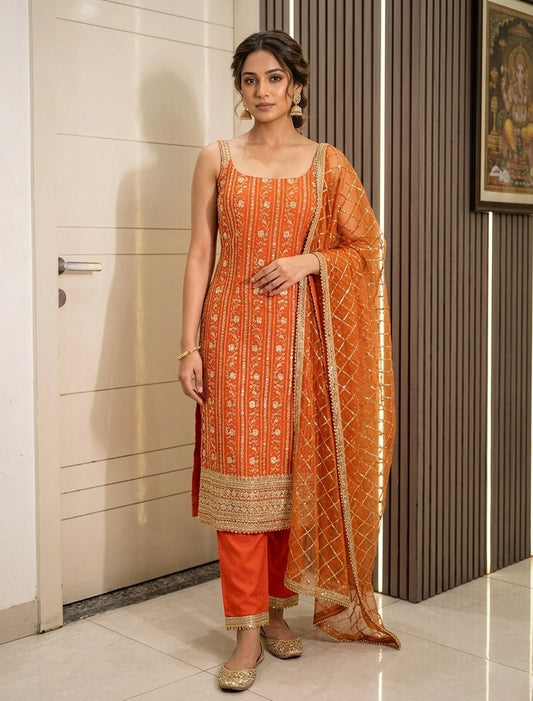Beautiful designer Pakistani style suit