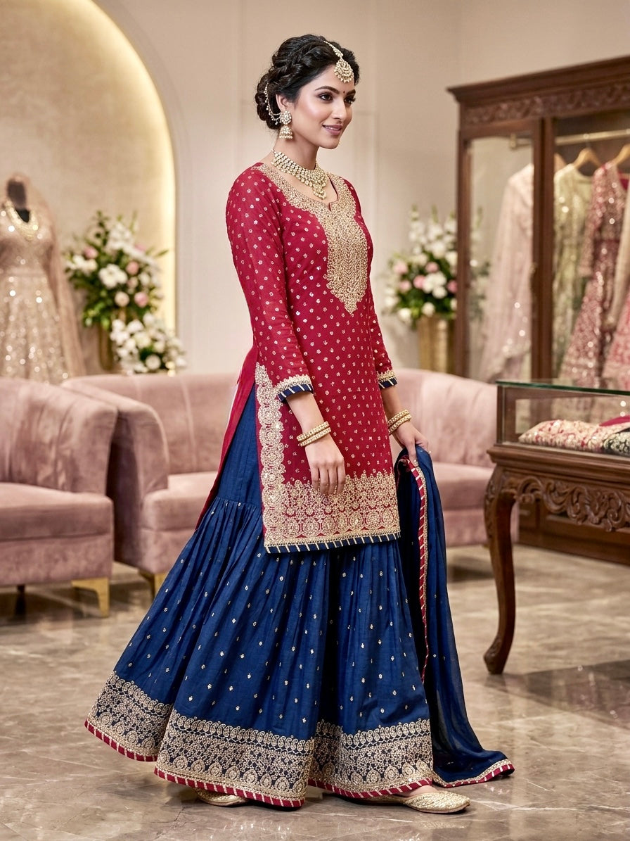 Beautiful designer sharara suit