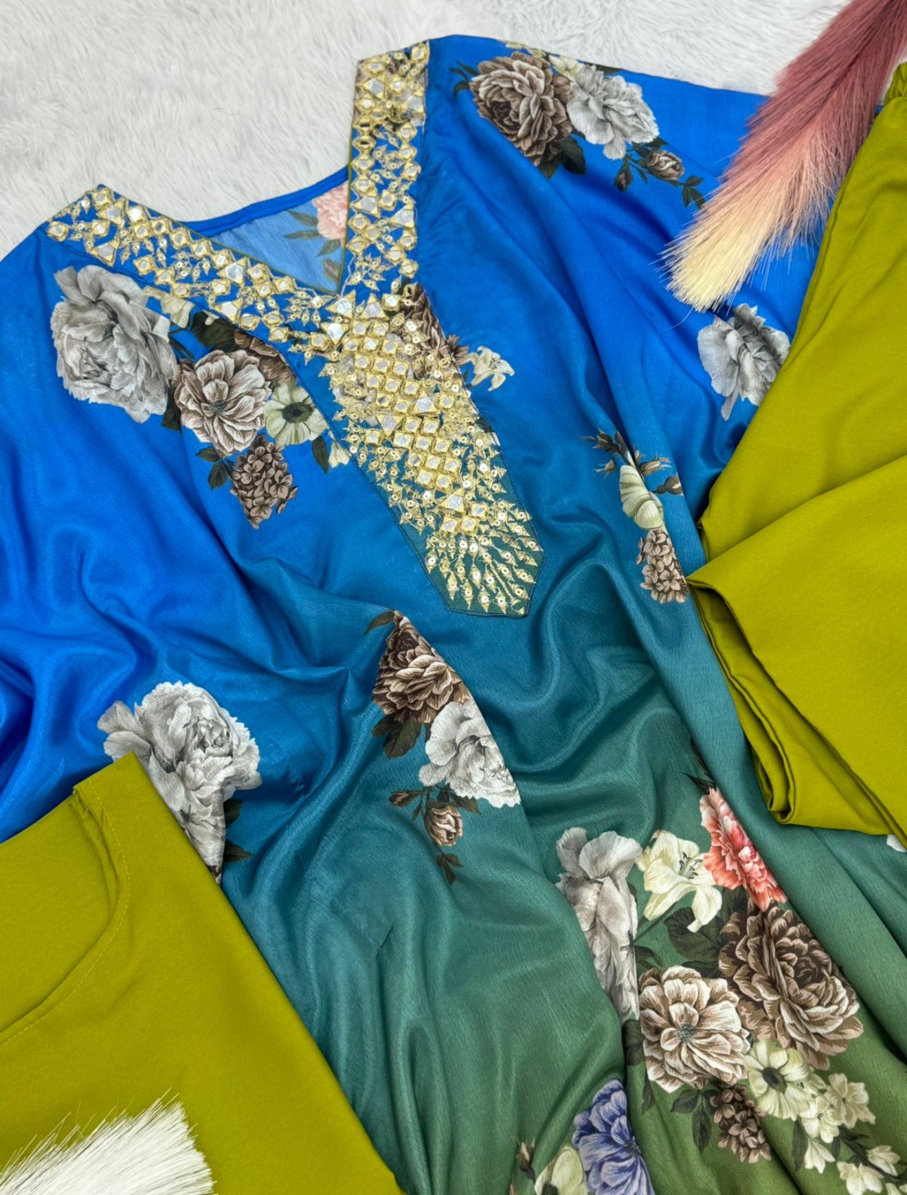 Beautiful designer kaftan with pants