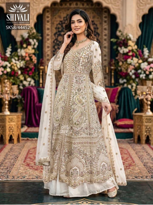 Beautiful designer long top lengha suit
