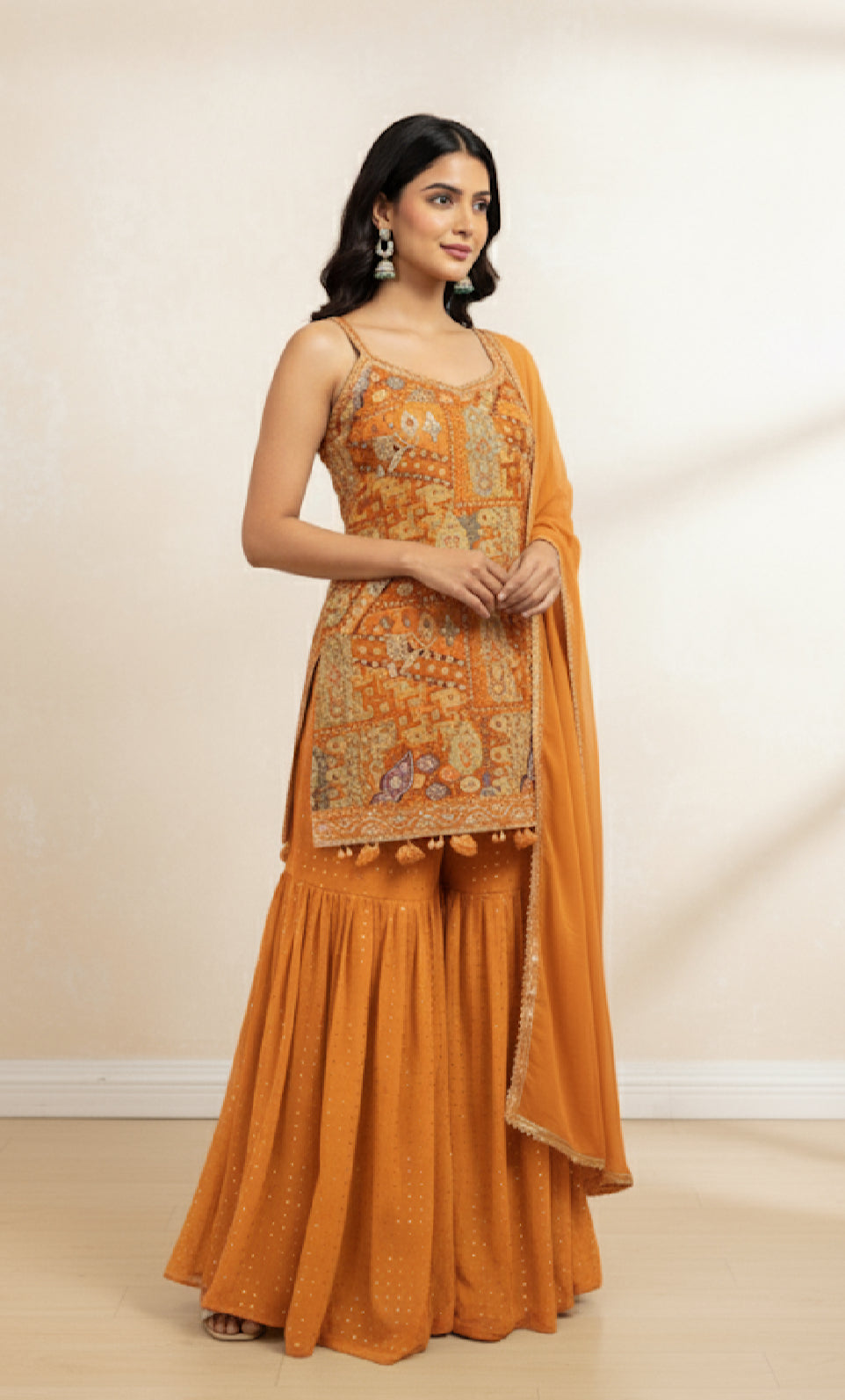 Beautiful designer sharara suit