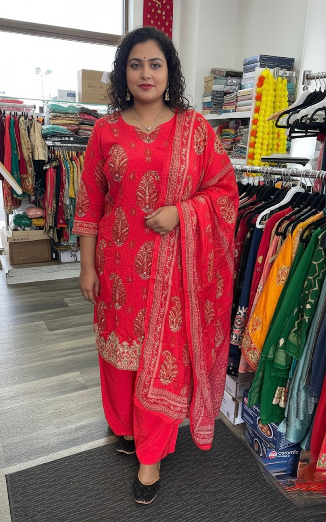 Beautiful designer Embroidred Party Wear plazo suit