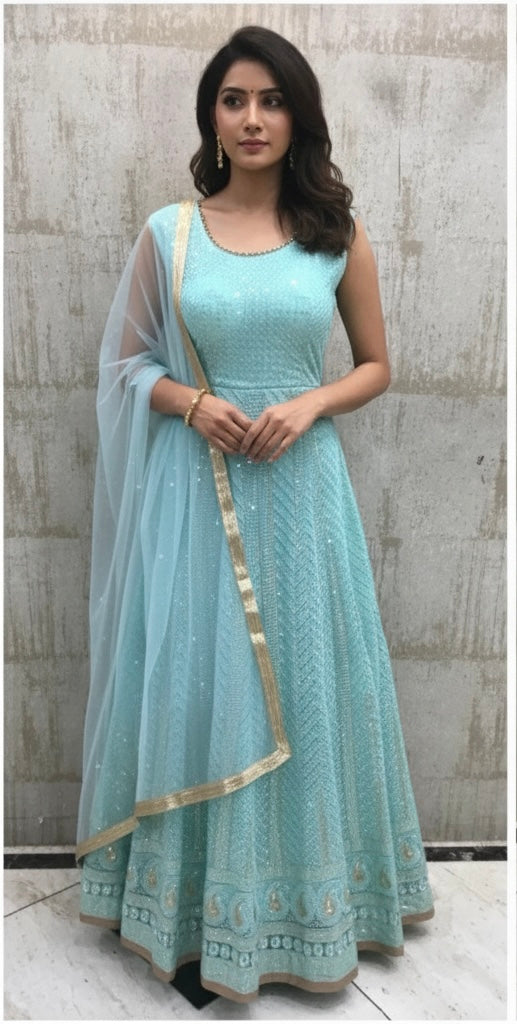 Beautiful designer lucknowi anarkhali