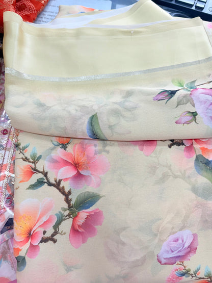 Beautiful designer floral saree