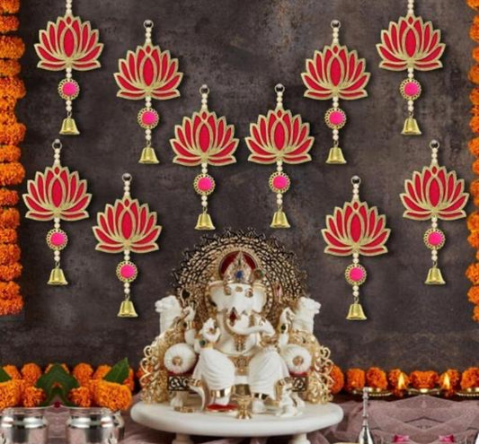 Beautiful designer set of 10 pieces lotus hangings