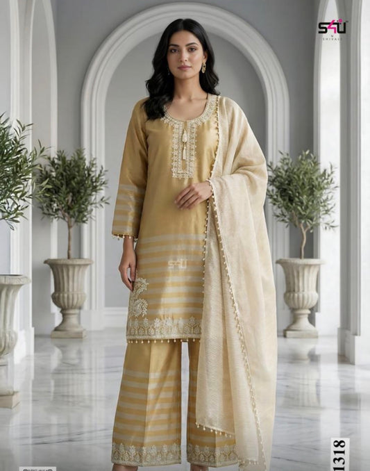 Beautiful designer plazo suit