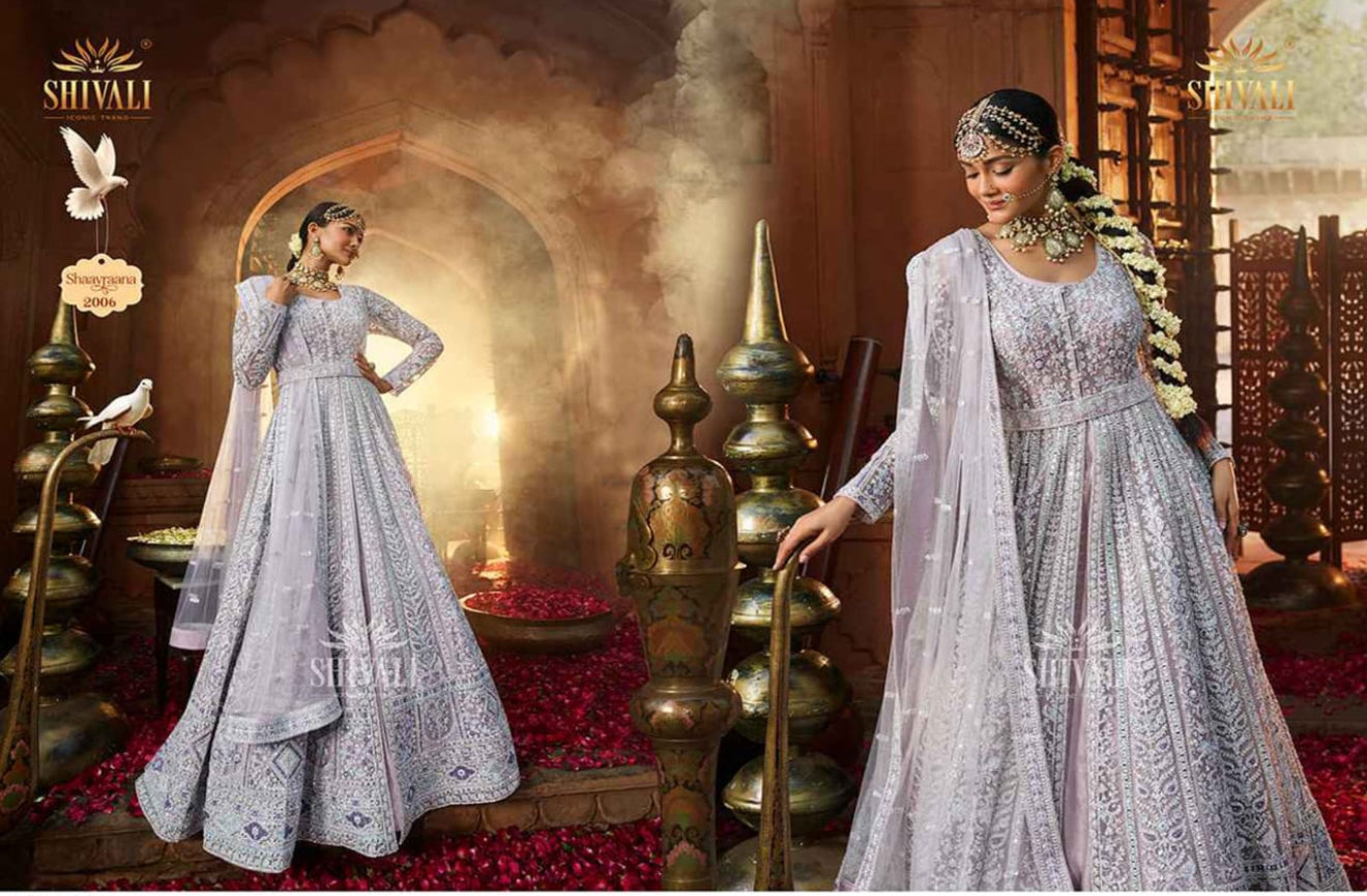 Beautiful designer heavily embroidered gown style anarkali