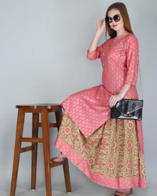Beautiful designer Kurti with skirt