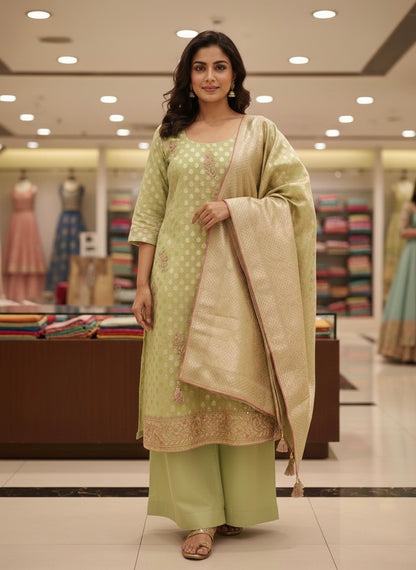Beautiful designer Pakistani plazo suit