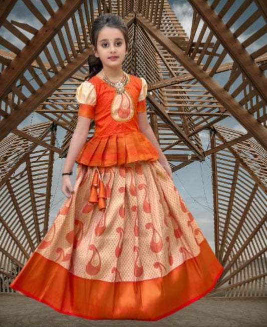 Beautiful designer lengha choli for kids