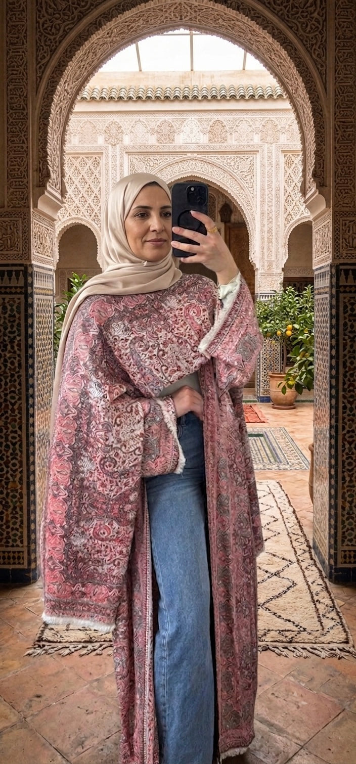 Beautiful designer pashmina abaya with scarf & belt