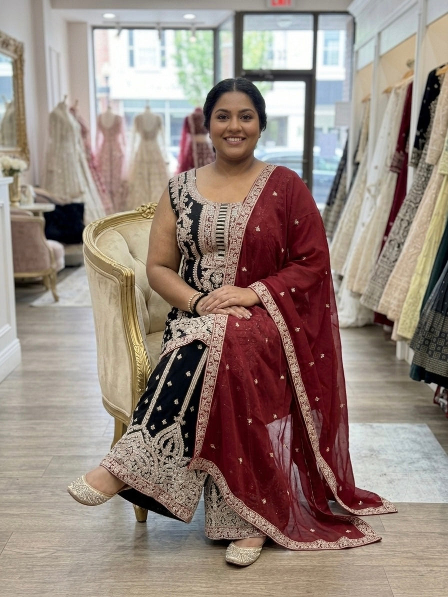 Beautiful designer plazo suit