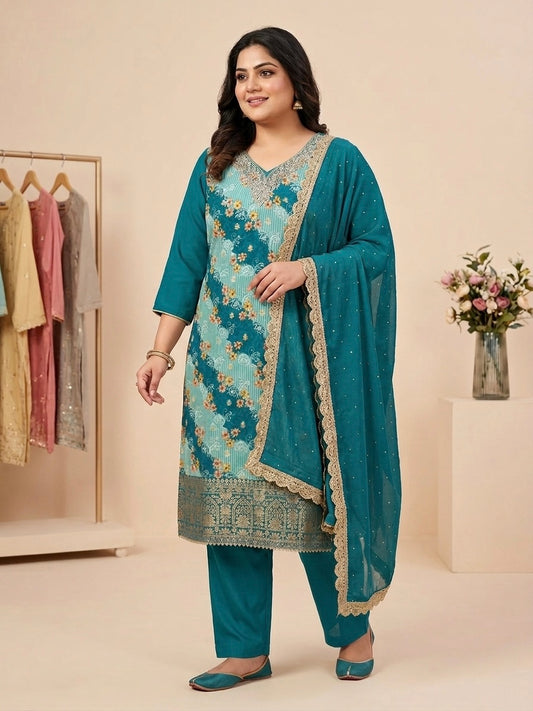 Beautiful designer Pakistani style plazo suit