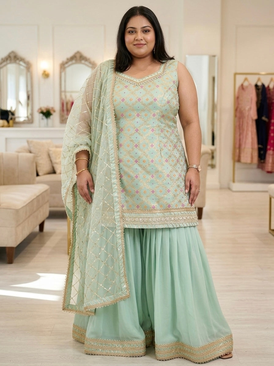 Beautiful designer sharara suit
