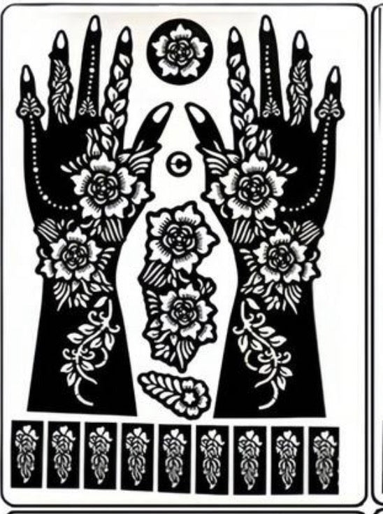 Heena tattoo stensils