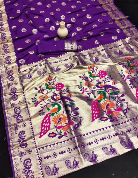 Beautiful designer pure silk paithani saree