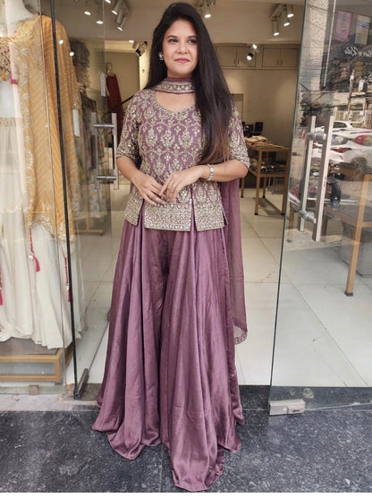 Beautiful designer plazo suit