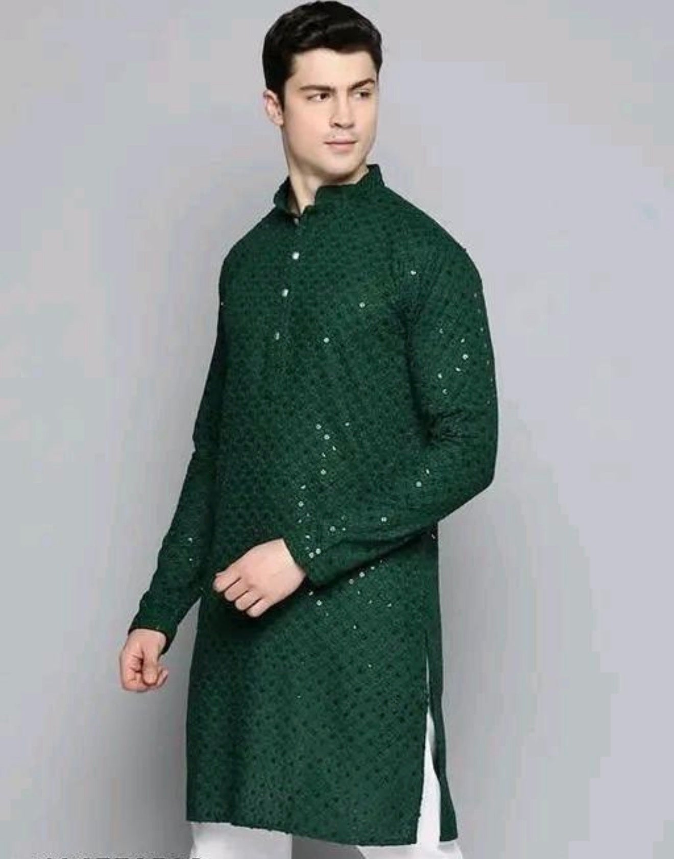 Beautiful designer chickenkari kurta pyjama
