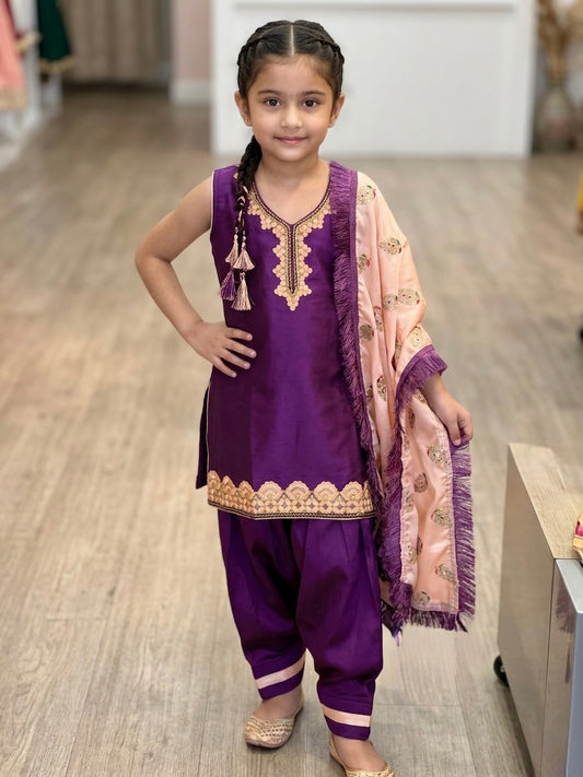 Beautiful designer punjabi patiala suit for kids