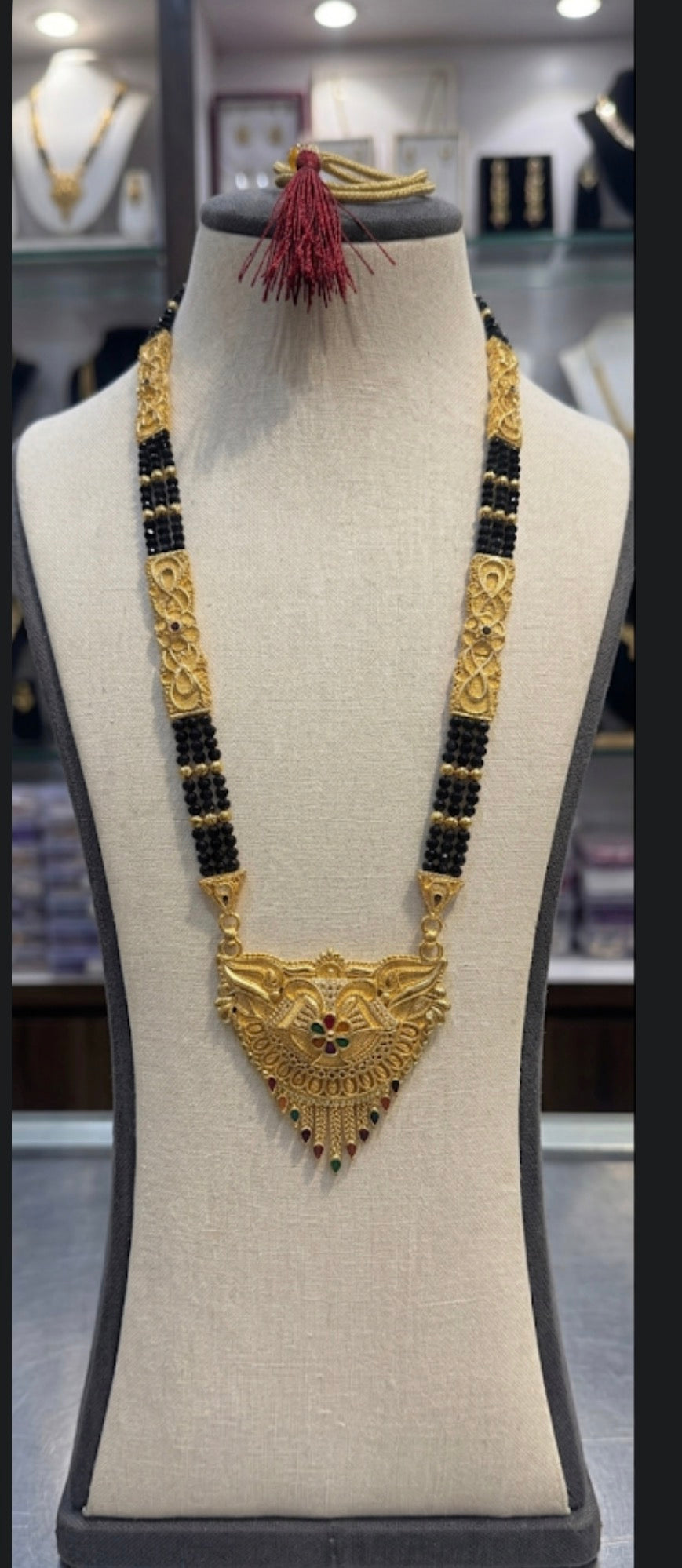 Beautiful designer gold plated mangalsutra