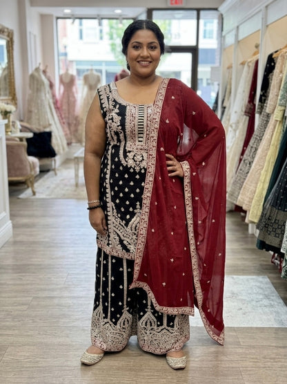 Beautiful designer plazo suit