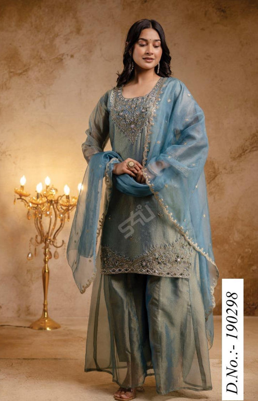 Beautiful designer plazo suit