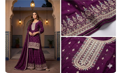 Beautiful designer skirt pants suit