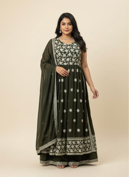 Beautiful designer nyra cut plazo suit