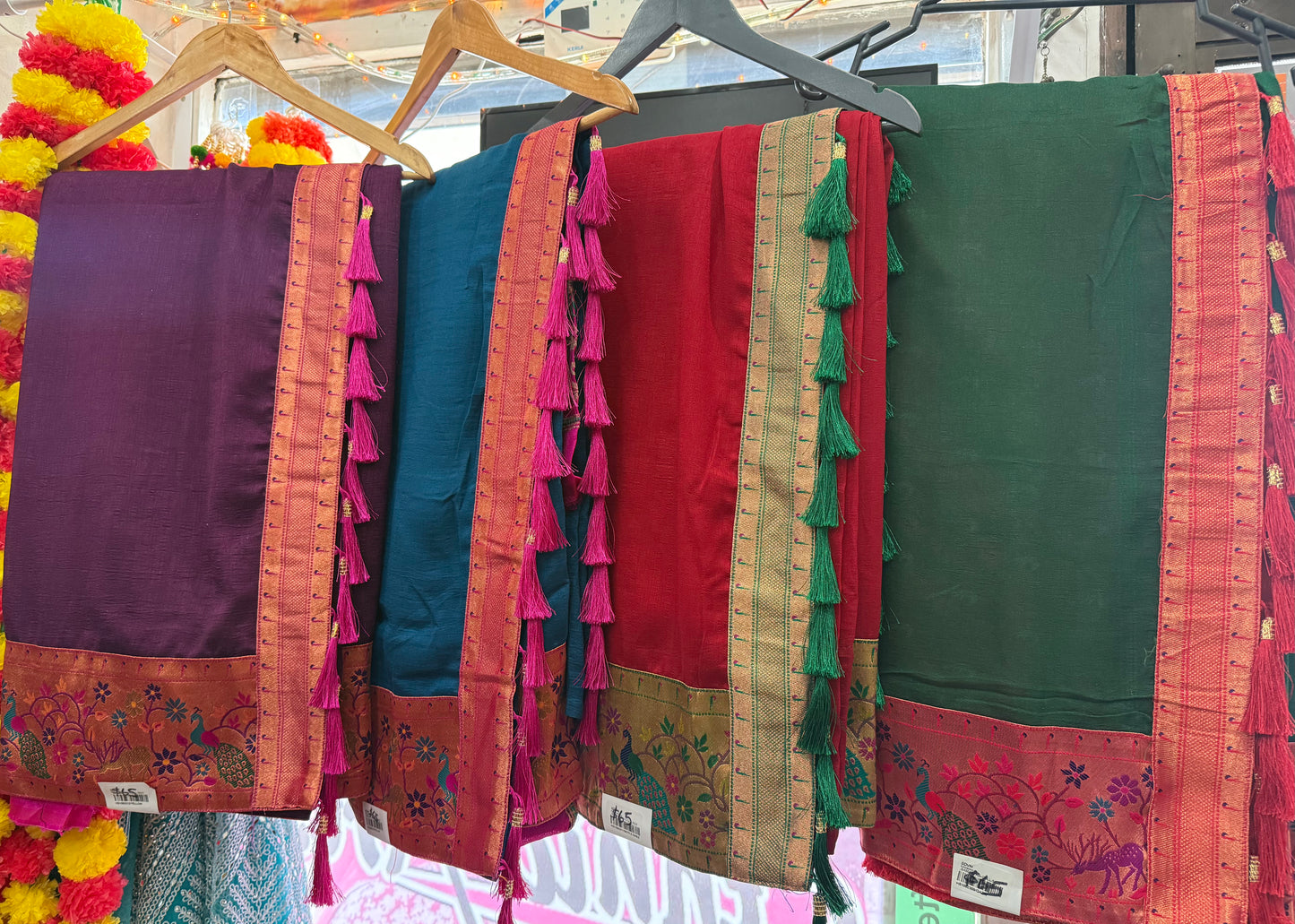 Beautiful designer silk saree with border