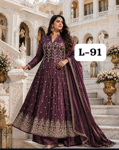 Beautiful designer Anarkali plazo suit