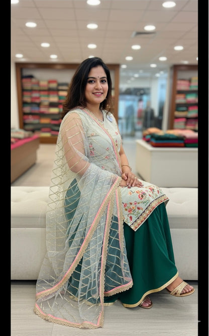 Beautiful designer long top lengha