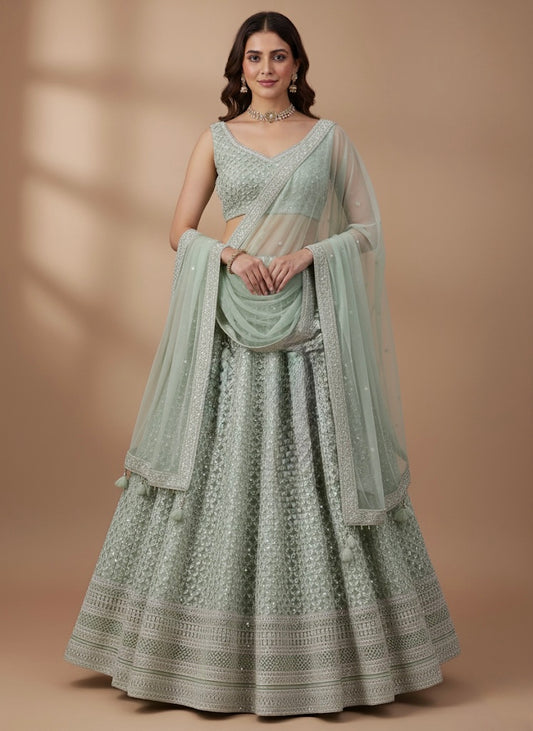 Beautiful designer mirror work lengha choli