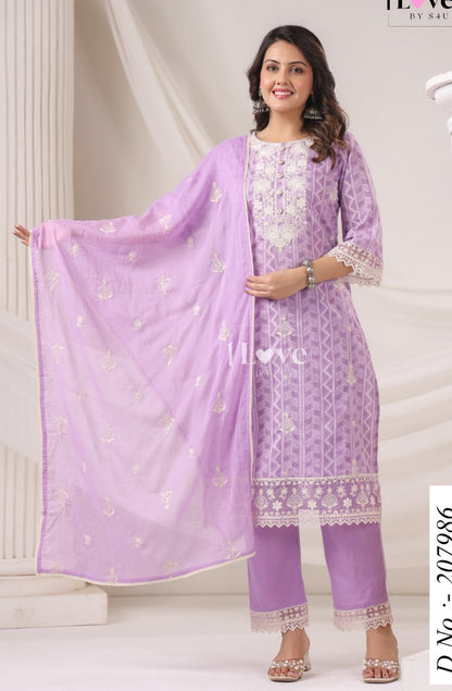 Beautiful designer straight pants suit