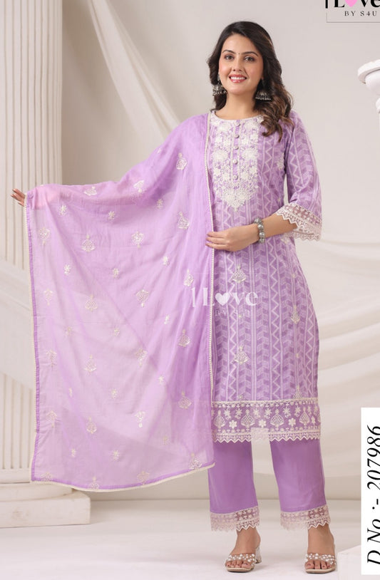 Beautiful designer straight pants suit
