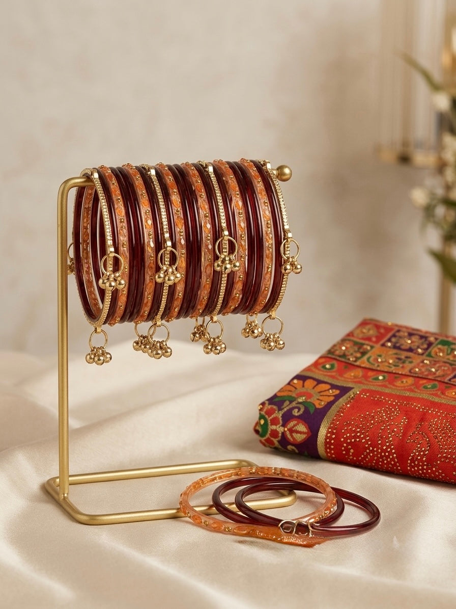 Beautiful designer raindrop bangles with Kashmiri bangles