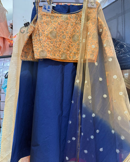 Beautiful designer top with skirt for kids