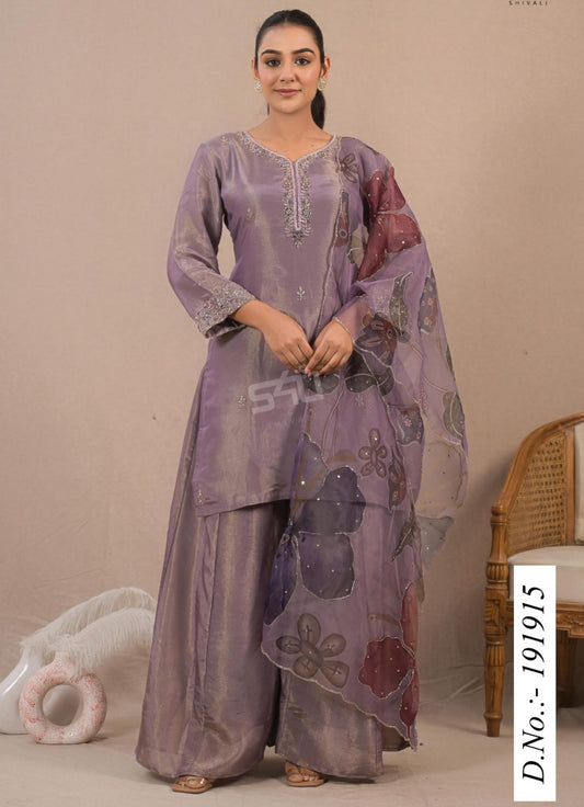 Beautiful designer plazo suit