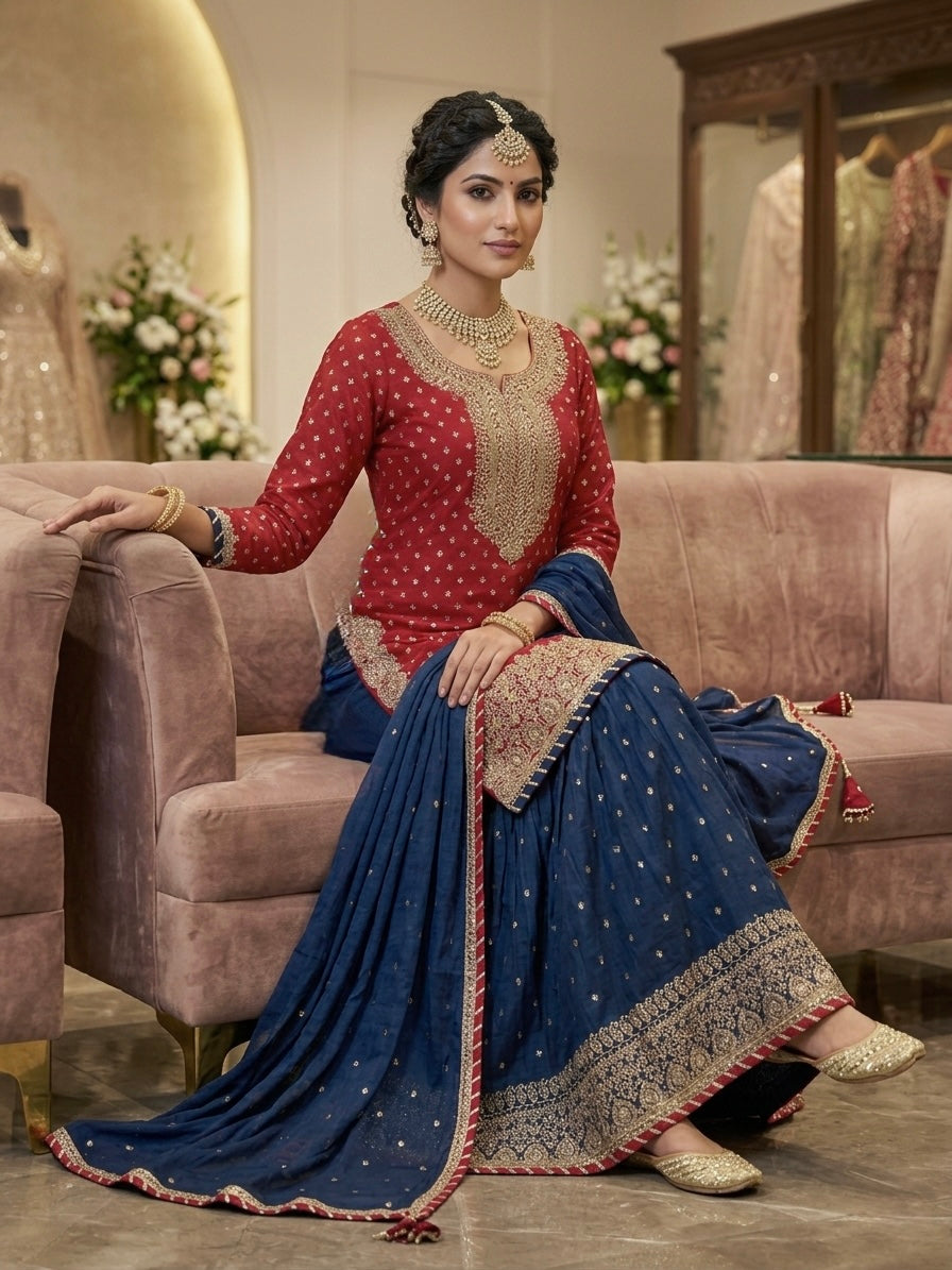 Beautiful designer sharara suit