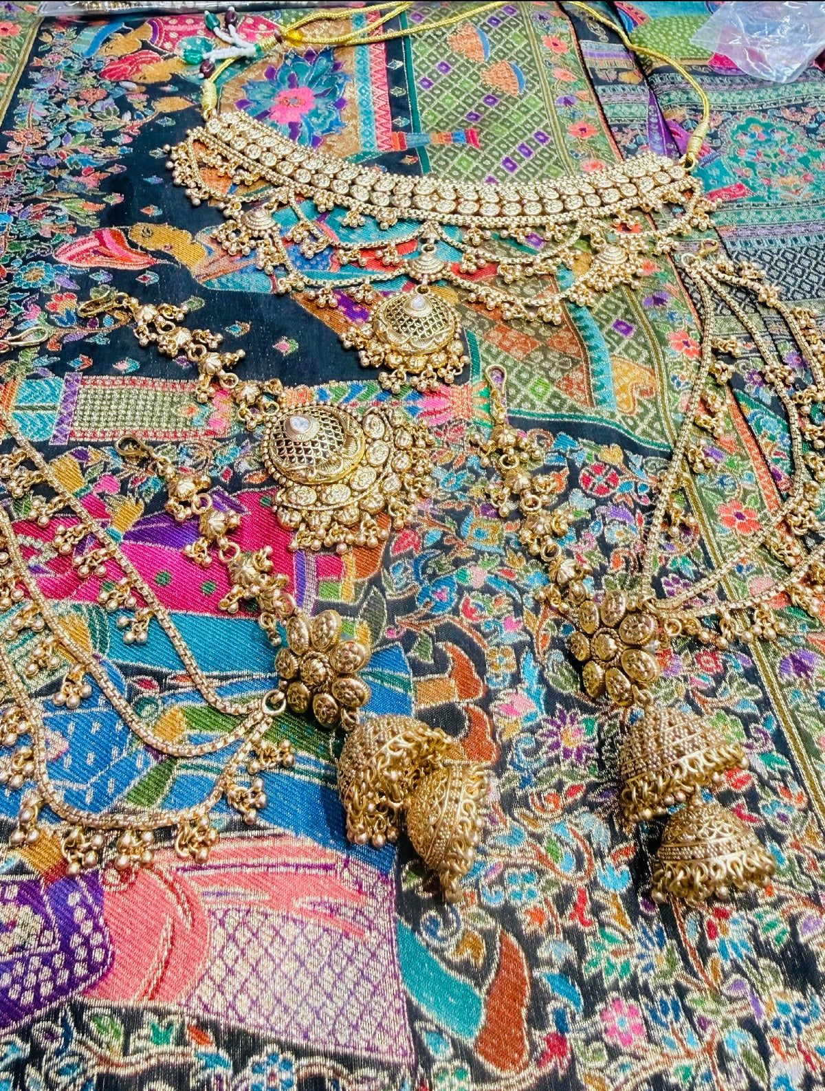 Beautiful designer gold plated necklace set